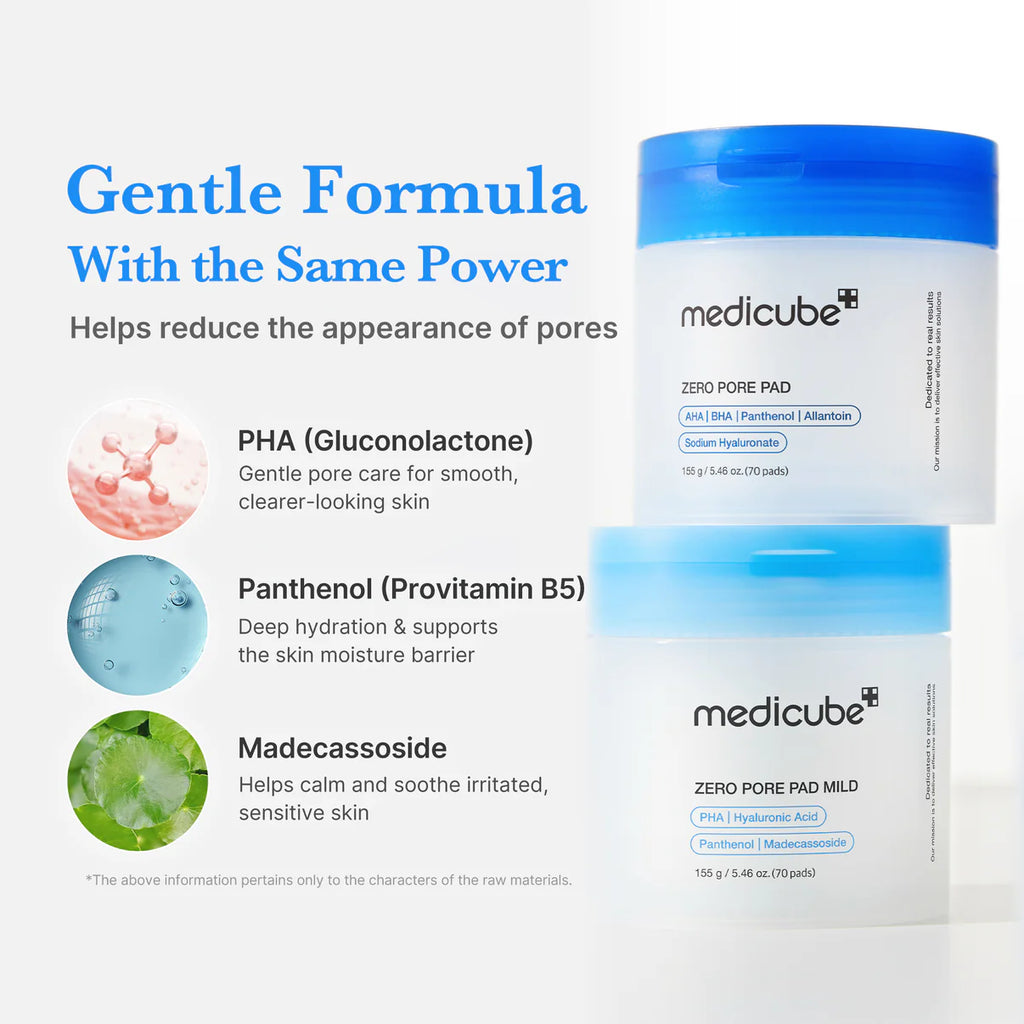 MEDICUBE Zero Pore Pad Mild 155 g (70 db)