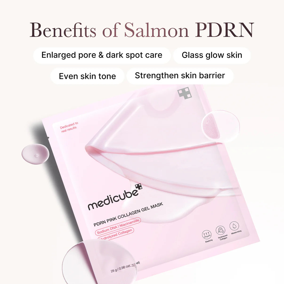 MEDICUBE PDRN Pink Collagen Gel Mask 4× 28 g